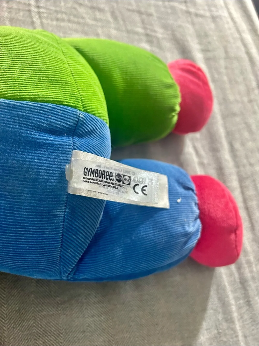 Gymboree 2005 Gymbo the Clown, Colorful Plush Toy - Red, Yellow, Green & Blue